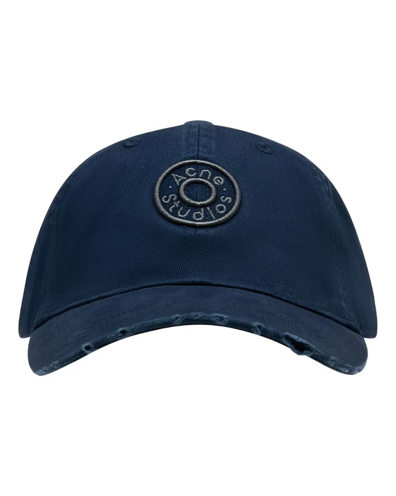 Acne Studios Unisex Cap -  Cotton Blue Accessories Hats Navy