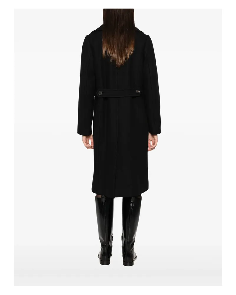 Dries van Noten Wool Double-Breasted Coat — Black Black