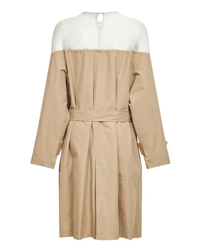 Maison Margiela Women's Midi Trench Dress Pinky Beige Silk Beige