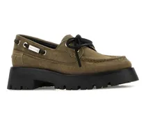 Women's Boat Loafer Beige Upper Cow Split