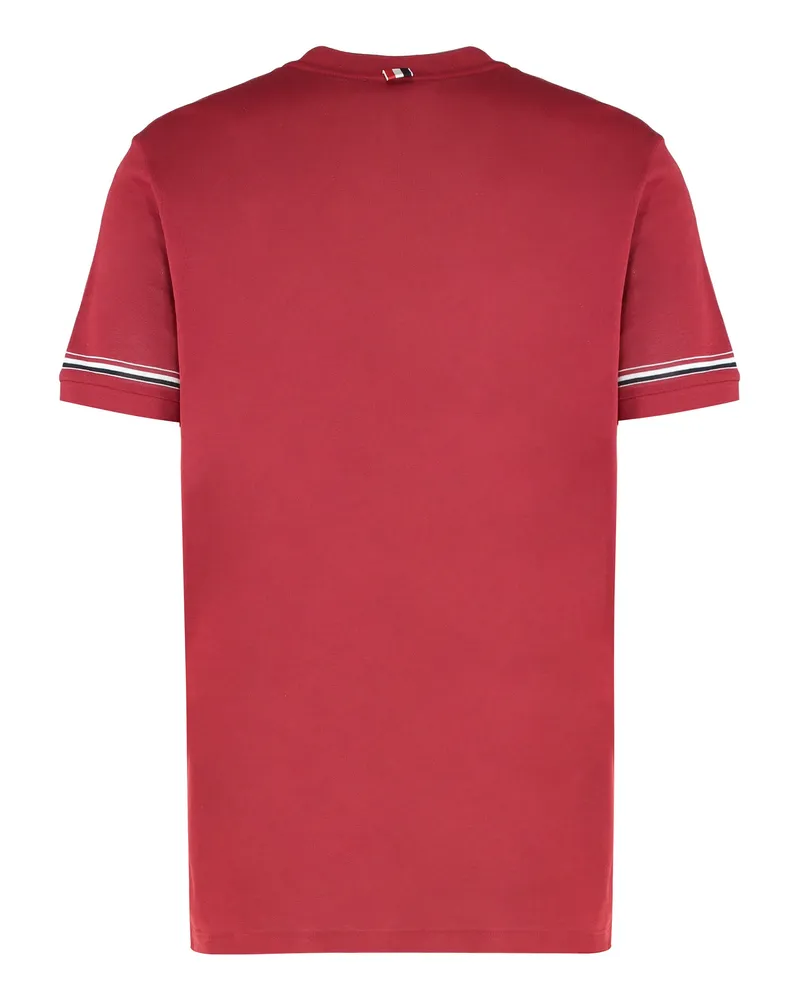 Thom Browne Men's Crew Neck T-Shirt Red Cotton T-Shirts And Polos Red