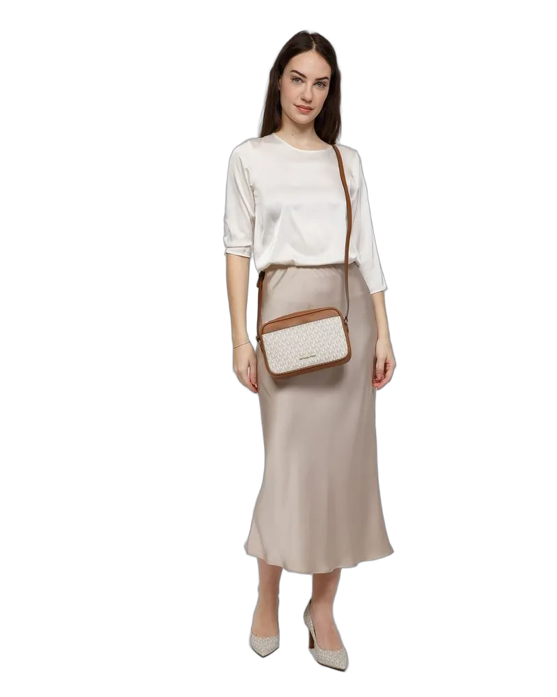Michael Kors Women's Crossbody Bag Vanilla Polyvinyl Chloride Crossbody-bags Beige