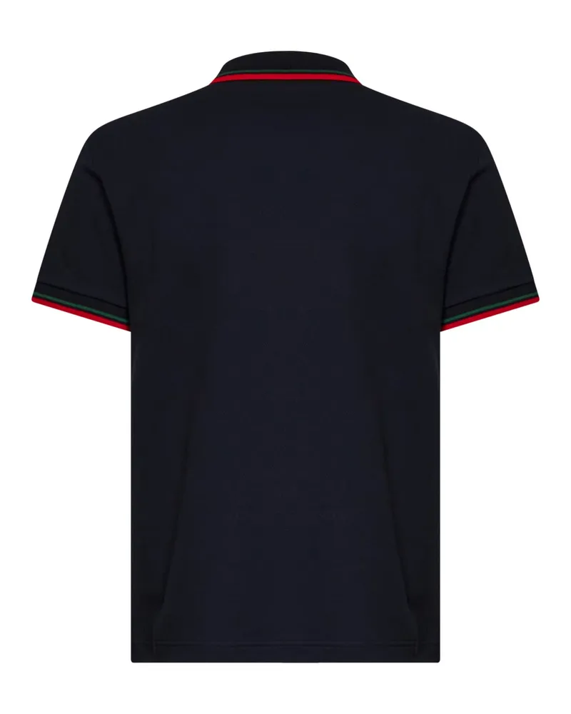 Gucci Men Polo Shirt Cotton Piqué Blue T-shirts And Polos Blue