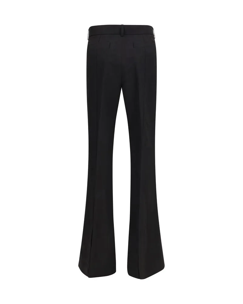 Max Mara Women's Black Viscose Flared Pants Black