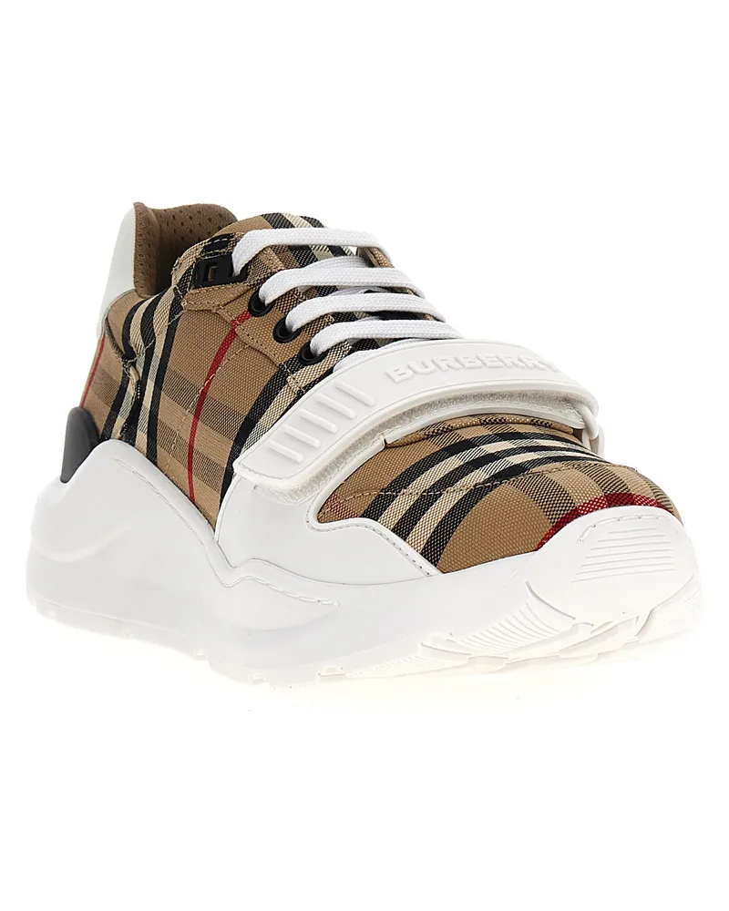 Burberry Men's Beige Cotton Athletic Sneakers Beige