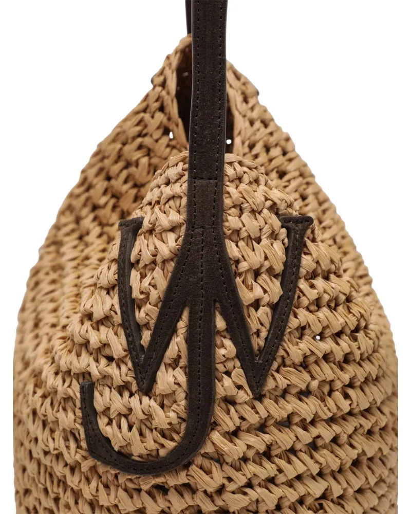 032c Woven Raffia Shoulder Bag — Beige Beige