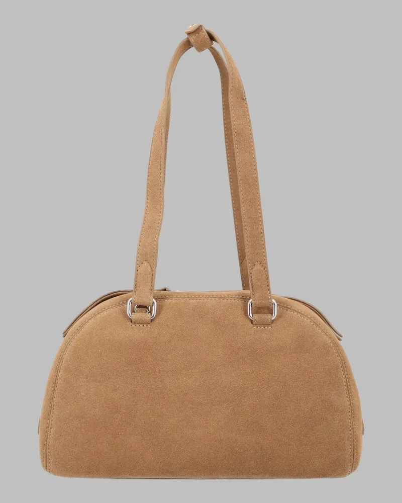 Diesel 1DR Dome Leather Shoulder Bag — Beige Beige