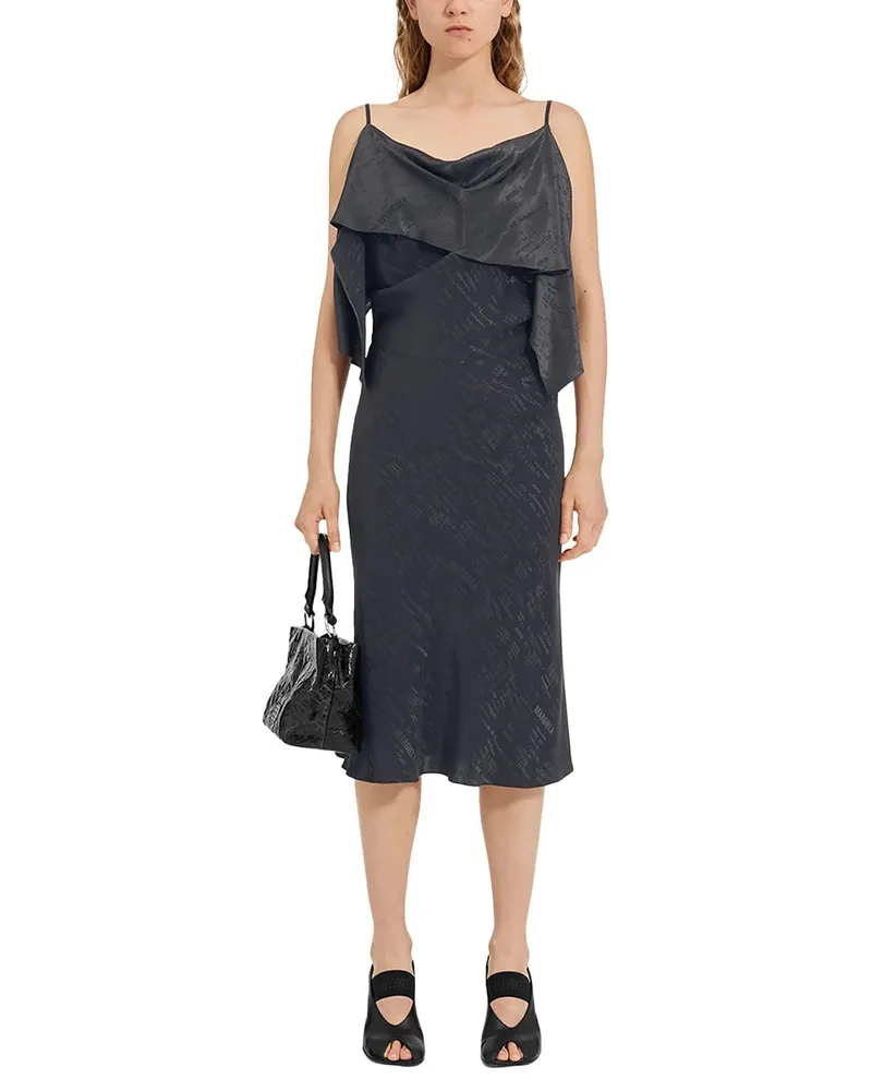 Maison Margiela Folded Jacquard Slip Dress — Gray Gray
