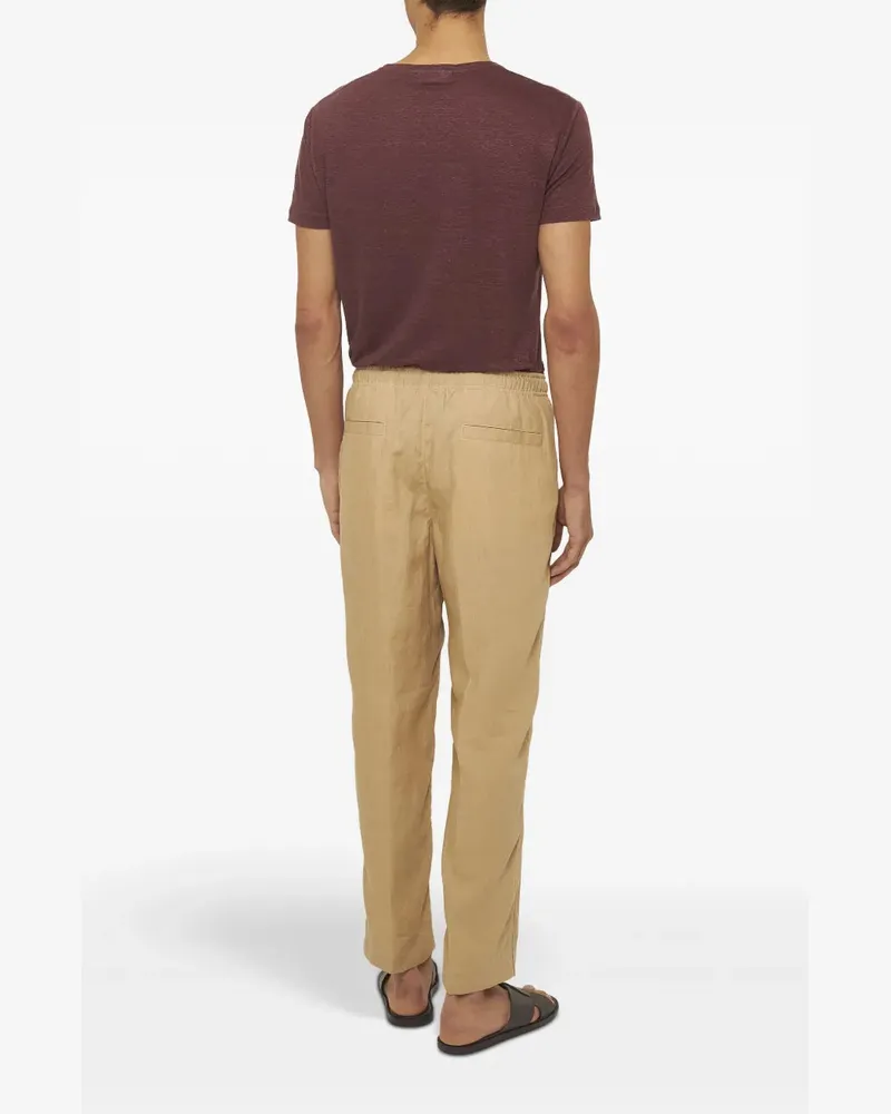 Orlebar Brown Women's Alex Linen Trousers Ss25 M Beige