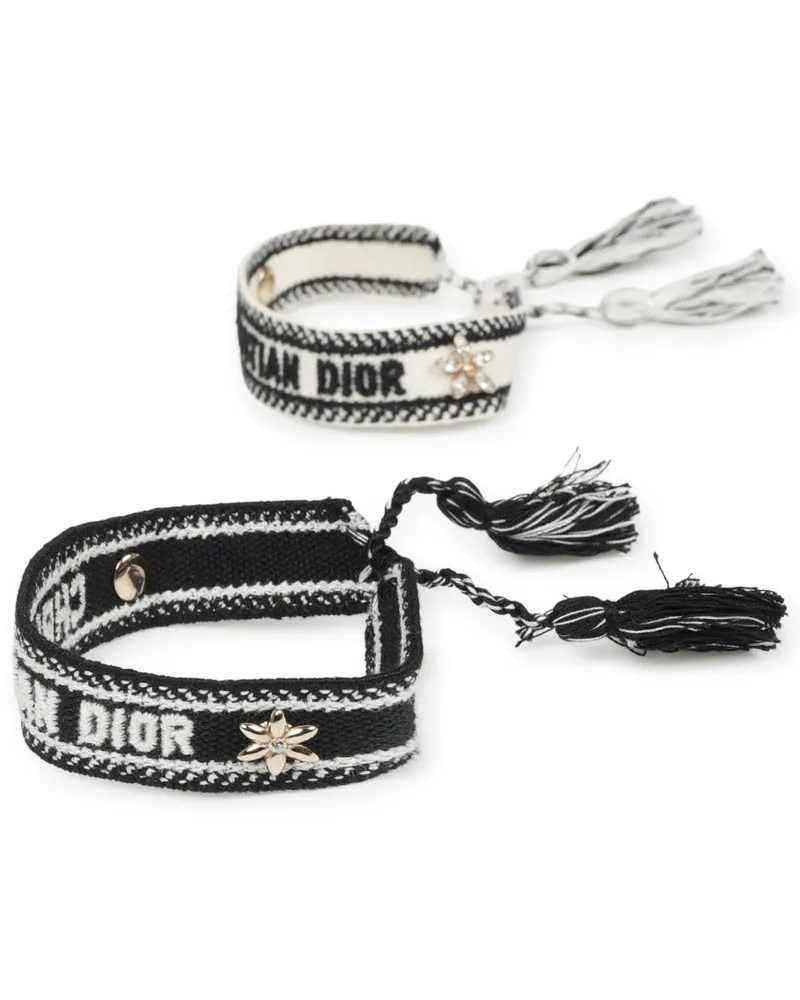 Dior Logo-Woven Cotton Bracelets — Multicolor Multicolor