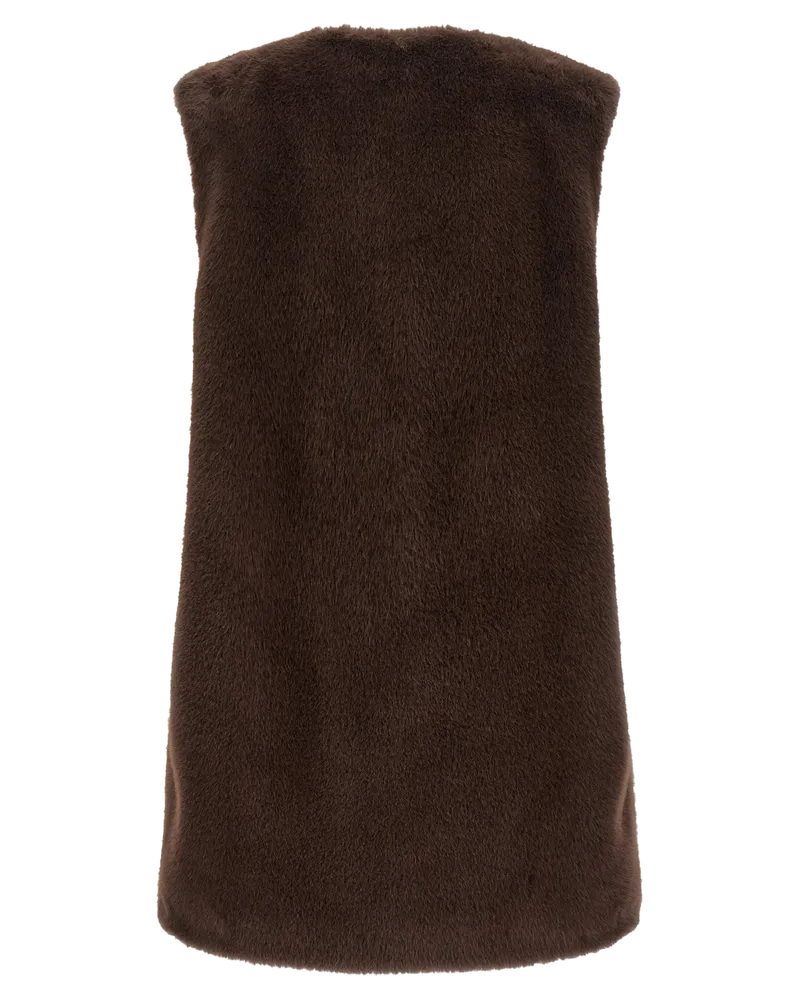 Herno Women's Brown Polyester Sleeveless Jacket Clothing Brown