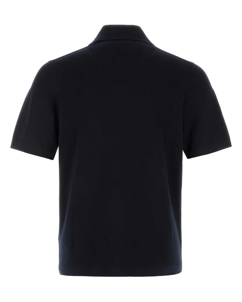 Burberry Men Wool Polo Shirt Navy Navy