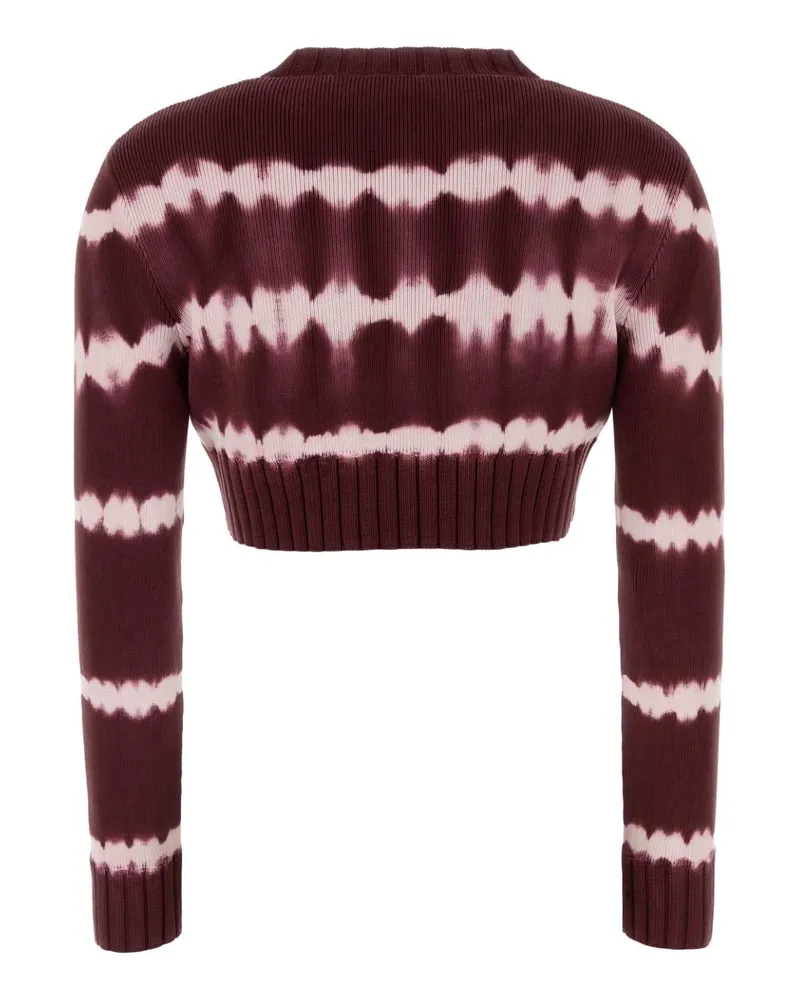 Balenciaga Burgundy- White Exterior: Cotton T-Shirt Burgundy/ T-shirts And Polos Burgundy