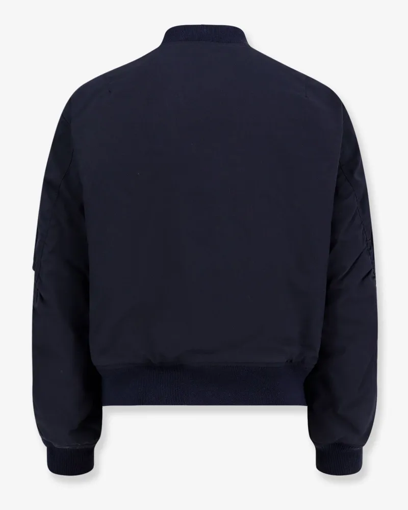 Givenchy Men's Bomber Jacket Cotton-Blend Blue Blue