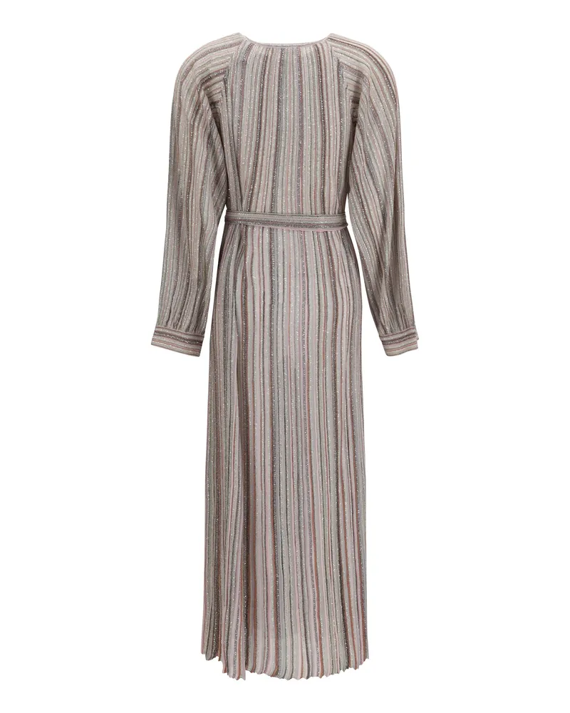 Missoni Women's Long Sequin Cardigan Dress Pink Tones Pink