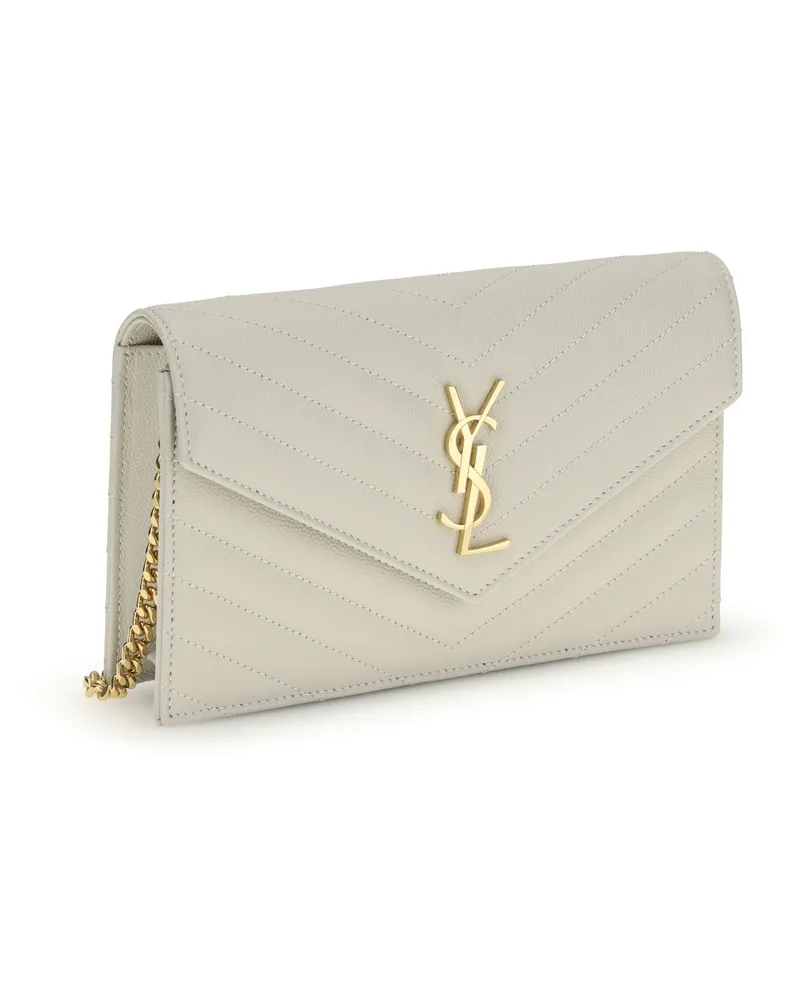 Saint Laurent Women's Shoulder Bag Cassandre Ivory Calf Leather Wallets & Purses Ivory