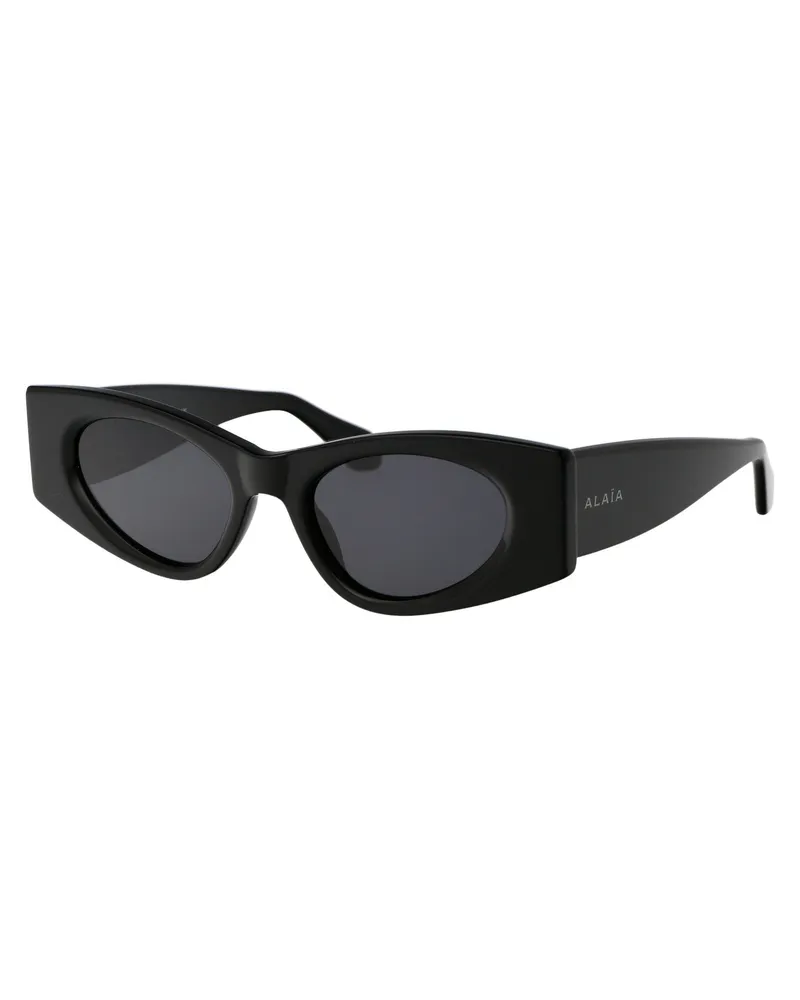 Alaïa Women's Sunglasses Aa0075s Black Acetate Black-Black-Smoke Black/black/smoke Black