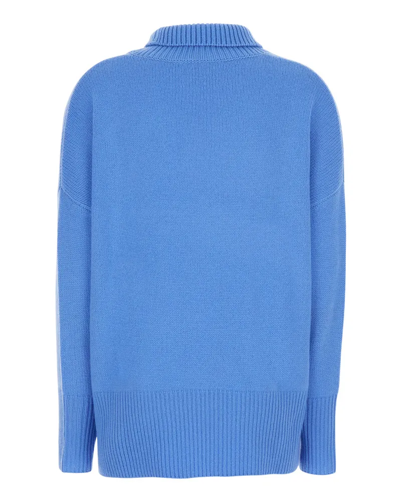 Lisa Yang Women's Sweater Heidi Light Blue Cashmere Tops Top Blue