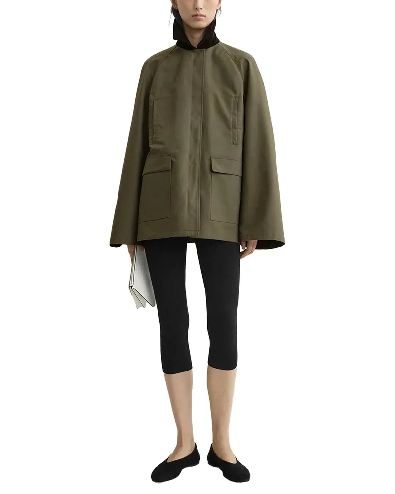 Totême Dark Brown Corduroy Collar Jacket — Beige Beige