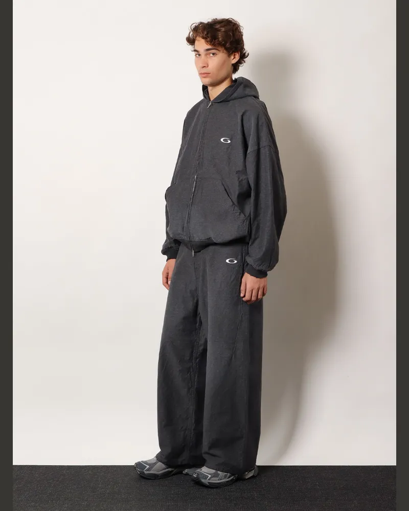 Balenciaga Men Trompe Loeil Denim Trousers Grey Cotton Gray