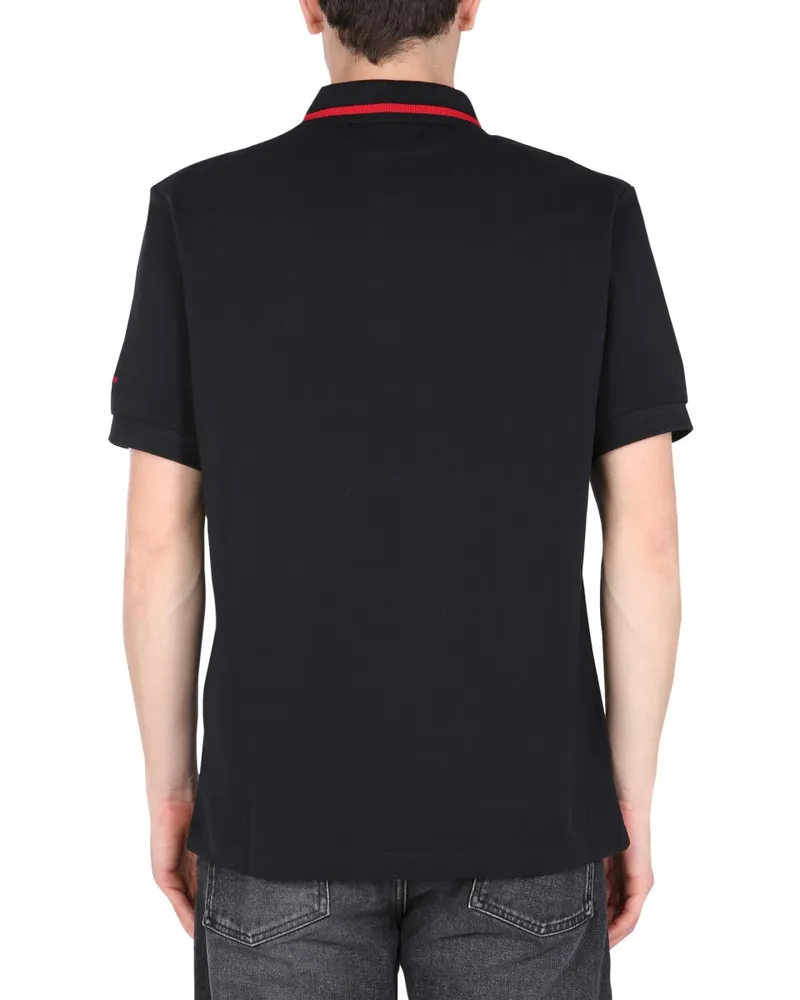 Fred Perry Regular Fit Cotton Polo Shirt — Black Black