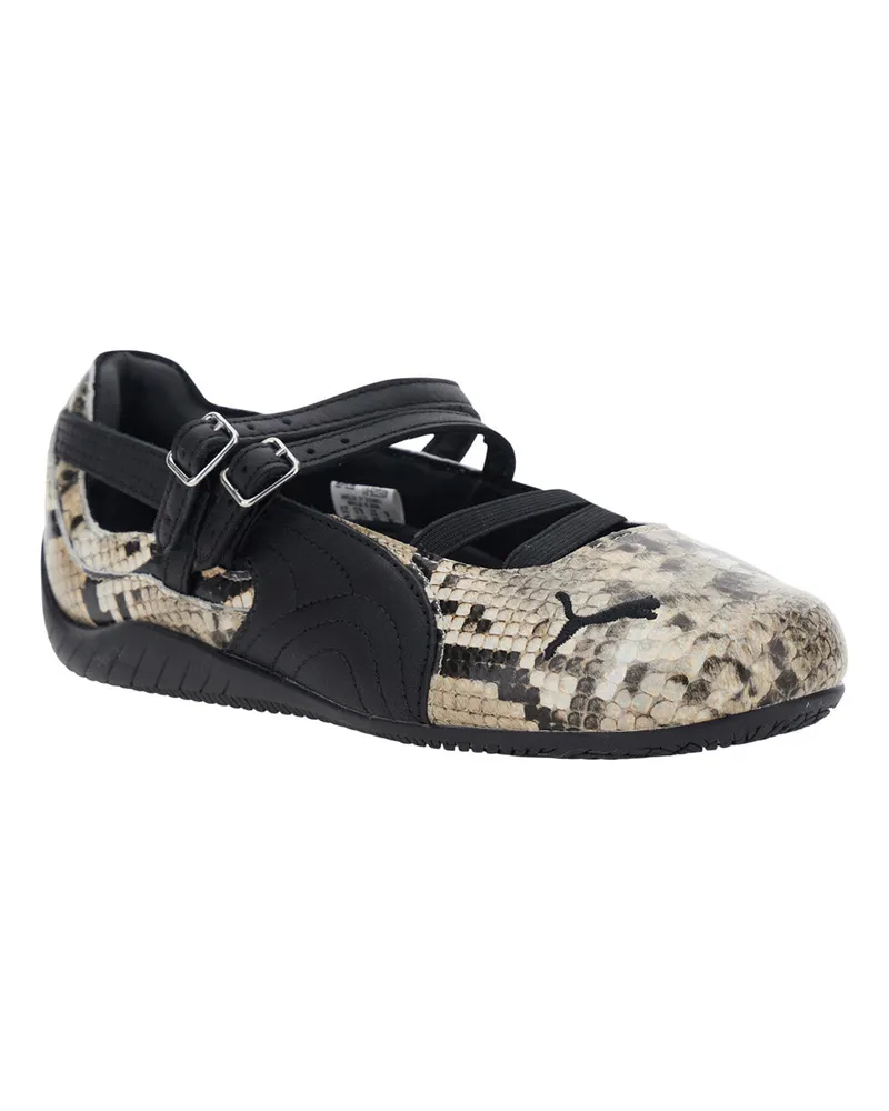 Puma Women's Ballet Shoes Speedcat Snake Multicolour Leather Ballerina Multicolor