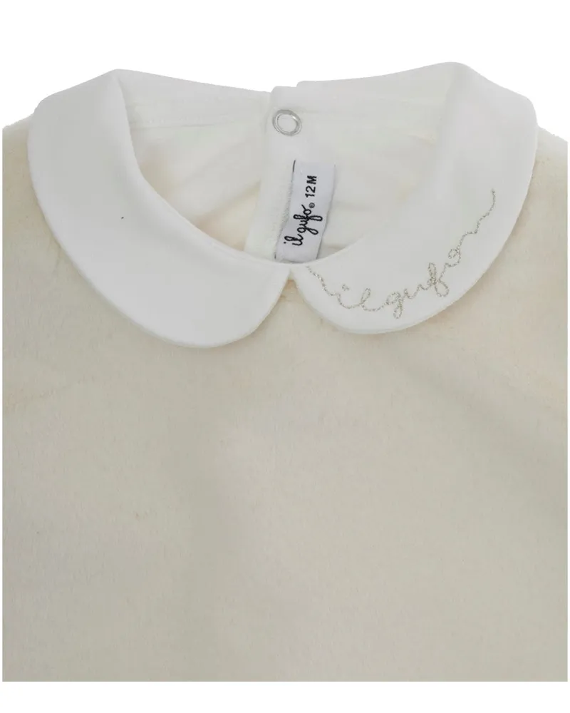 Il Gufo Polyester Two-Piece T-Shirt and Dungarees Set — White White