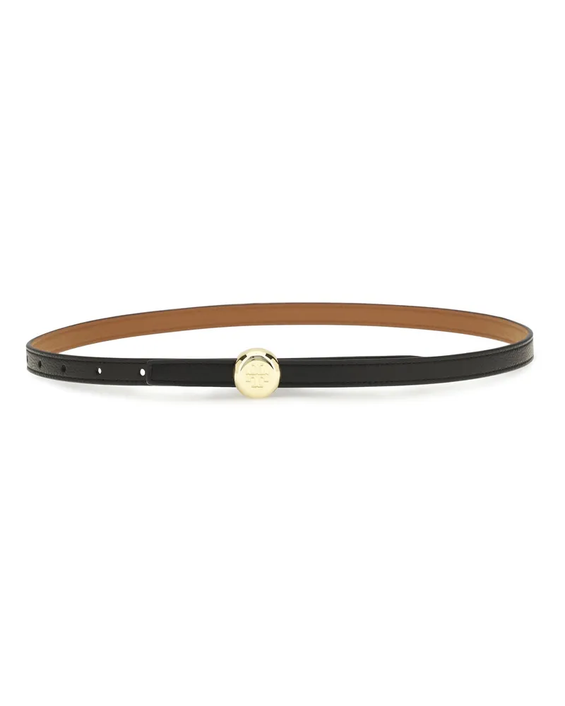 Tory Burch Women Reversible Romy Belt Black - Aged Tan Calf Leather Bos Taurus E Braces Black
