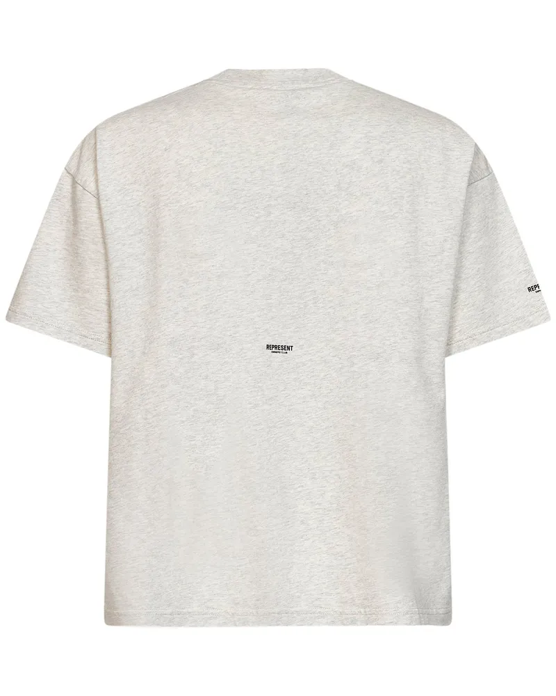 REPRESENT Men's T-Shirt Micro Owners Club Ecru Cotton T-Shirts And Polos Beige