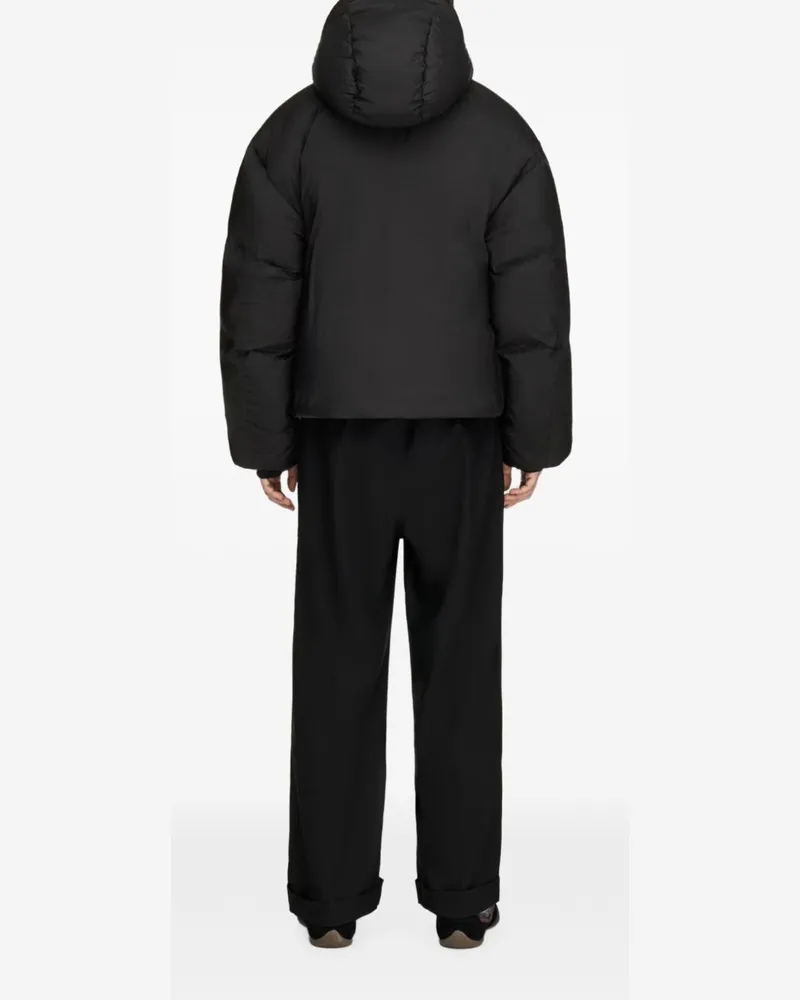 Y-3 Hooded Quilted Nylon Puffer Jacket — Black Black