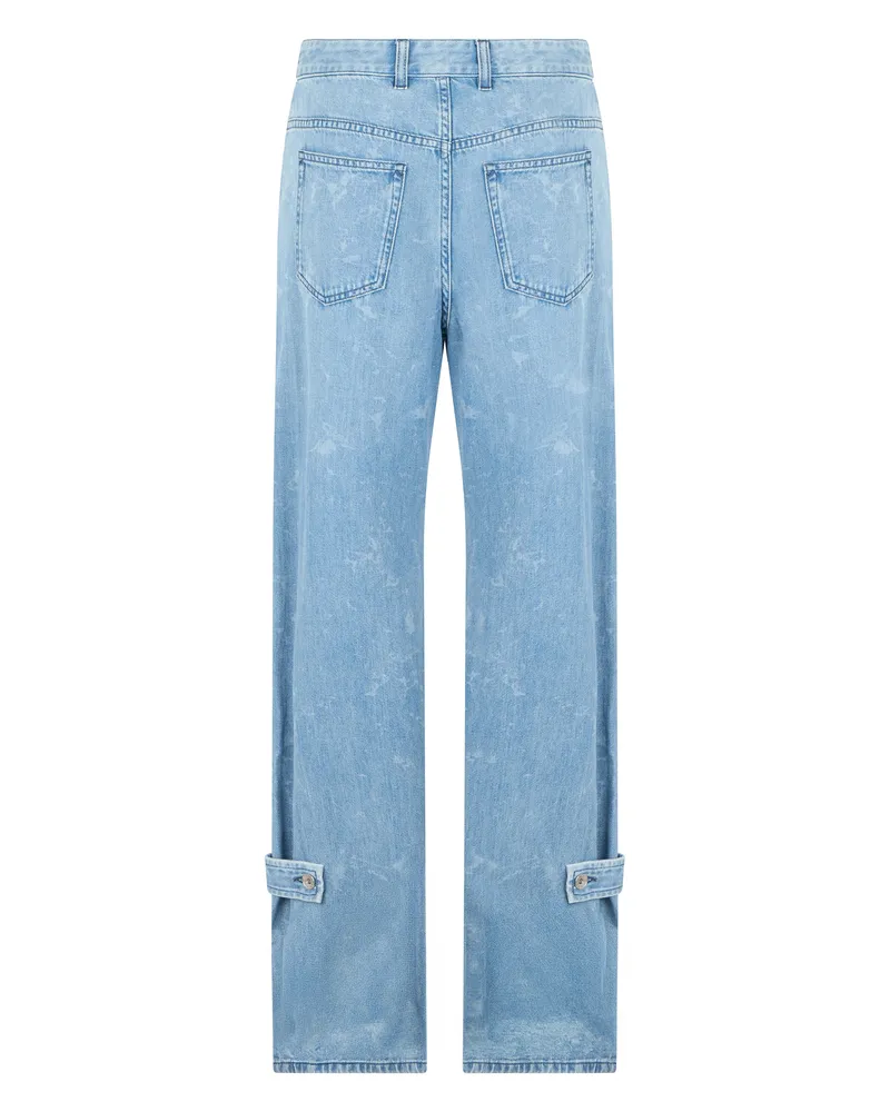 Paco Rabanne Women's Straight-Leg Jeans Light Blue Cotton Blue