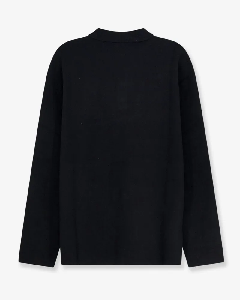 Hevò Men's Polo Shirt Viscose Blend Black T-shirts And Polos Black