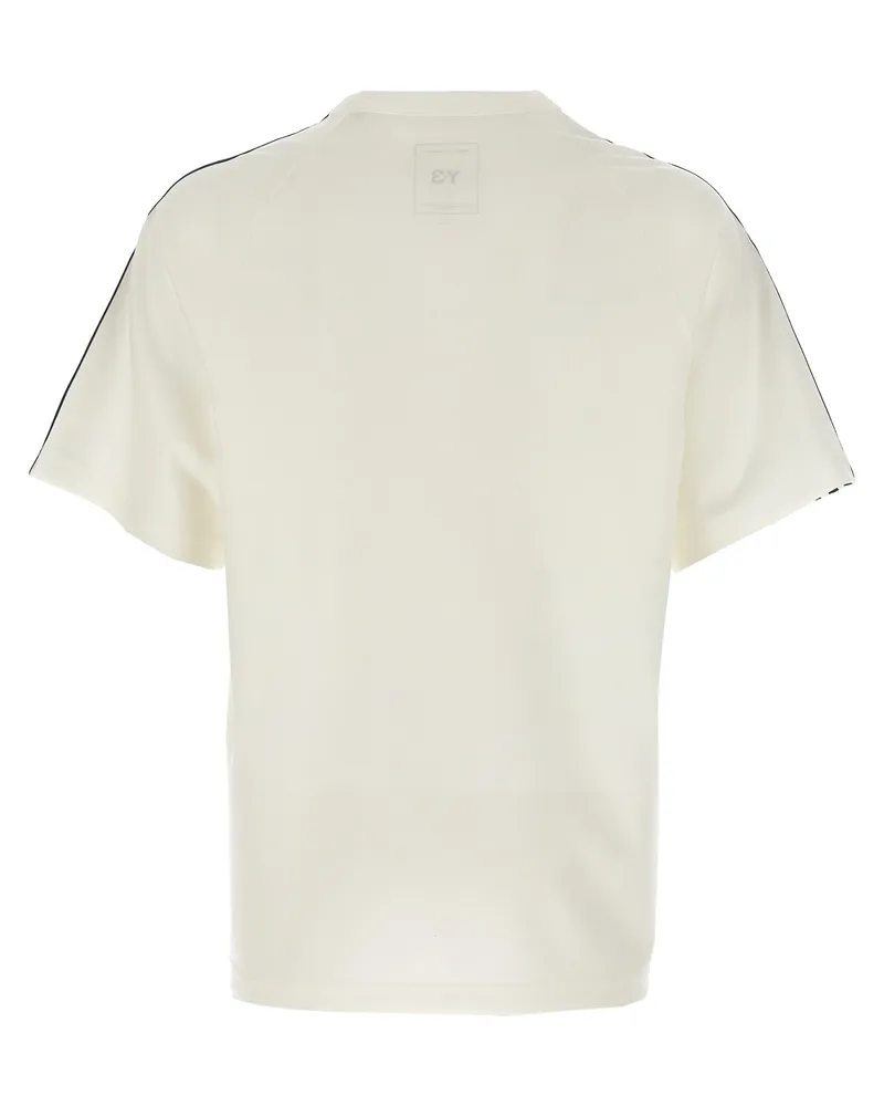 Y-3 Three-Stripe Contrast T-Shirt — Cream Cream