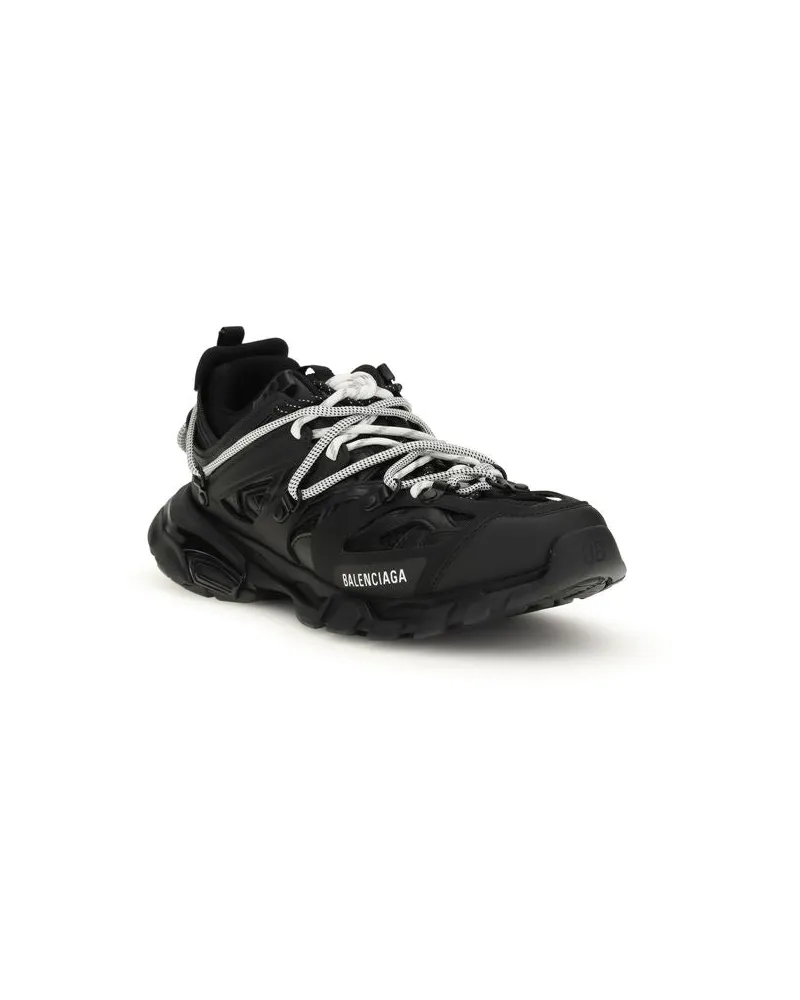 Balenciaga Men's Black Polyethylene Athletic Sneakers Black