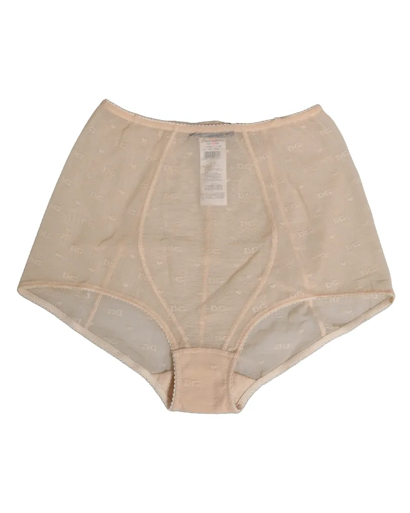 Dolce & Gabbana Women Beige Nylon High Waist Girdle Panty Underwear 08+pa Clothing Beige