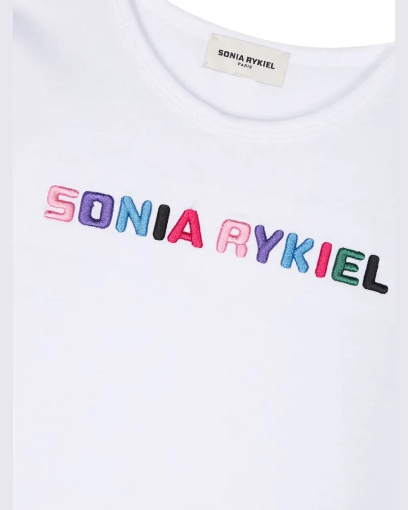 Sonia Rykiel Logo-Contrasting T-Shirt — White White