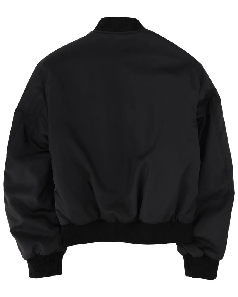 Versace Reversible Polyamide Bomber Jacket — Black Black