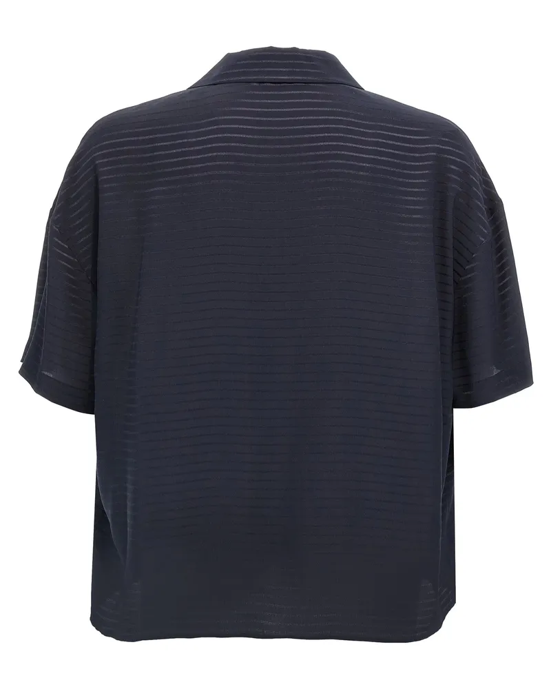 Saint Laurent Men's Blue Silk Polo Shirt Navy