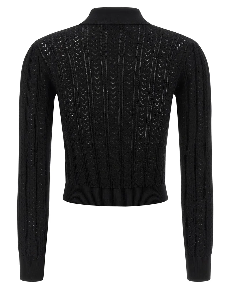 Alessandra Rich Women's Black Cotton Cardigan Clothing Black