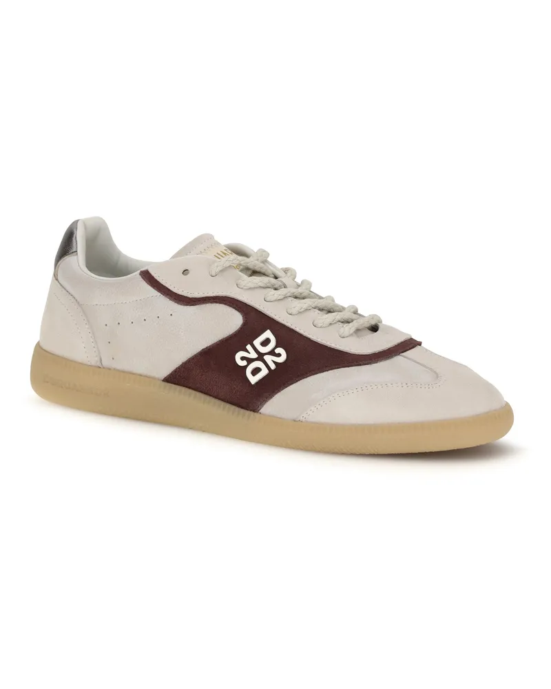 Dsquared2 Men's Leather Sneakers Bianco+rosso Multicolor