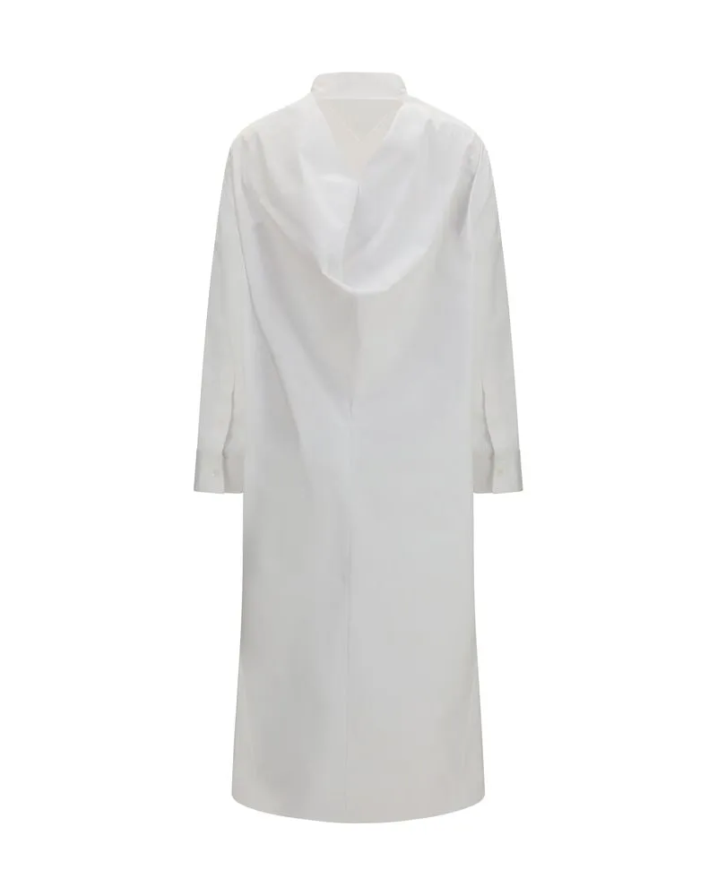 Balenciaga Women's White Cotton Casual Dress White