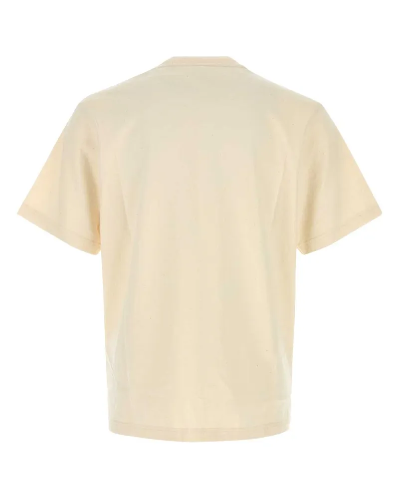 The Row Men's Melange Ivory Cotton Maiko T-Shirt Ecru Exterior Exterior: T-shirts And Polos Beige