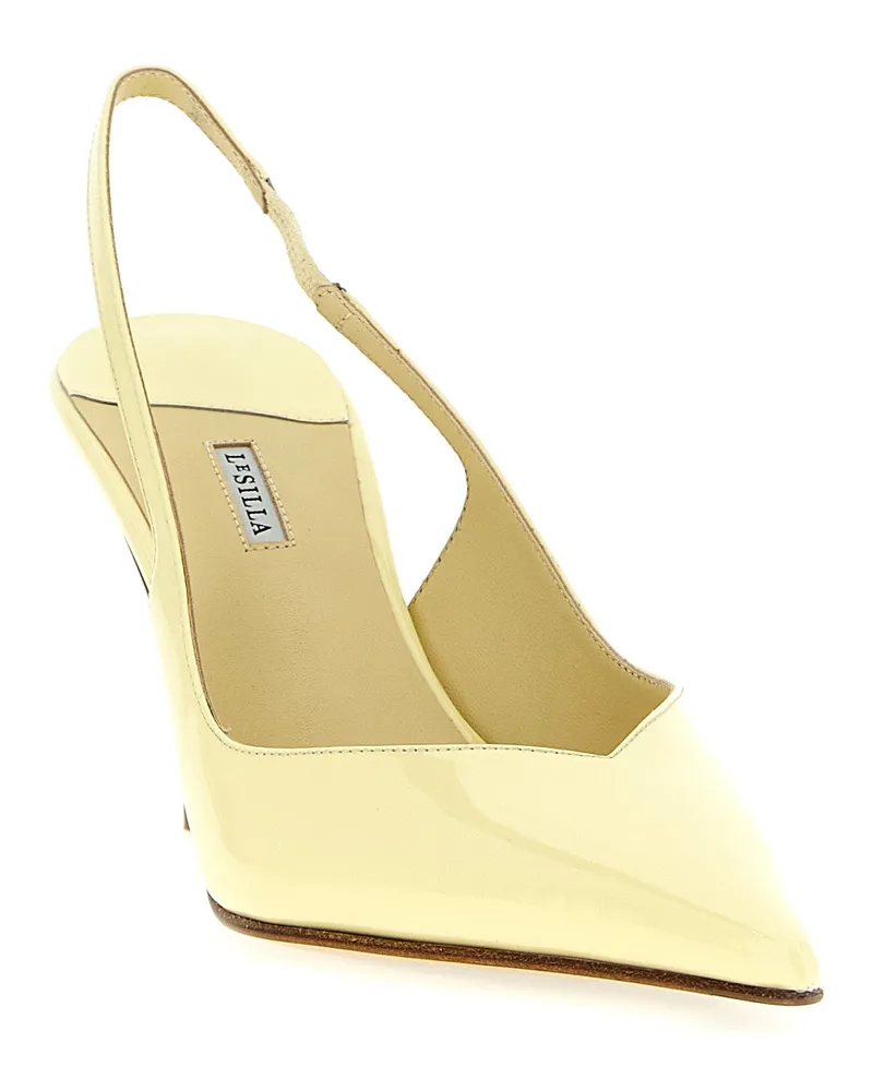 Le Silla Women's Bicolor Calfskin High Heel Pumps Yellow