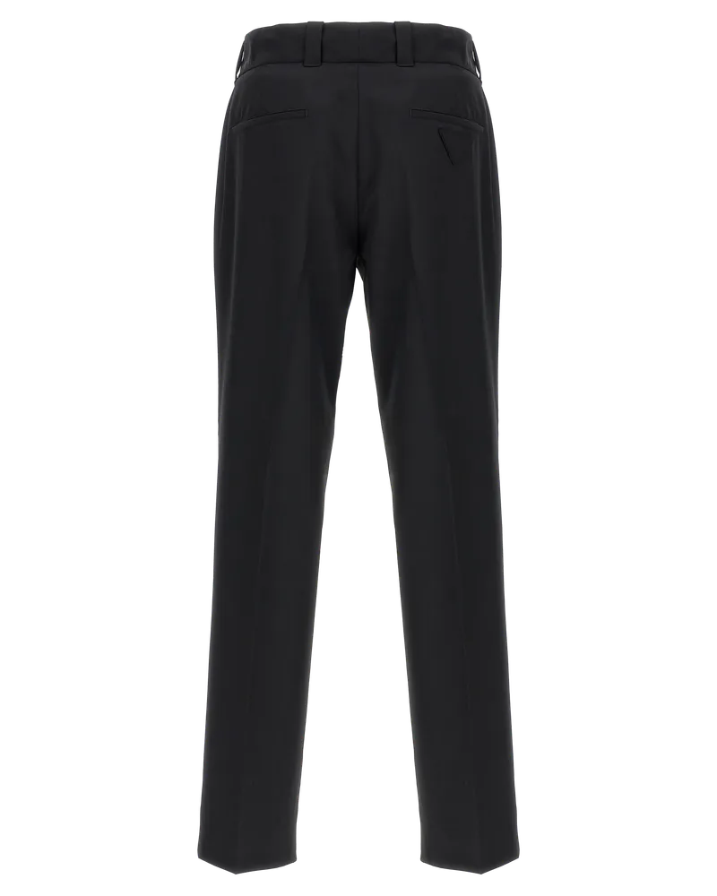 Prada Men's Black Virgin Wool Casual Pants Black
