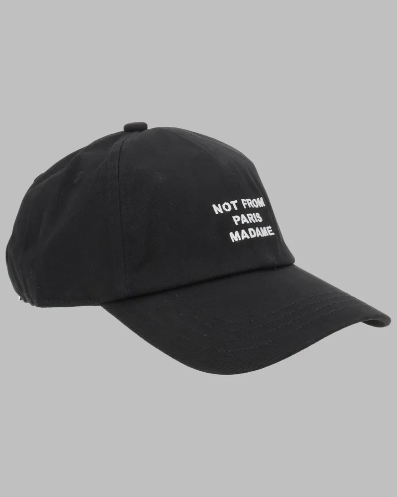 Drôle de Monsieur CP151_CO138BLACK Cotton Baseball Cap — Black Black