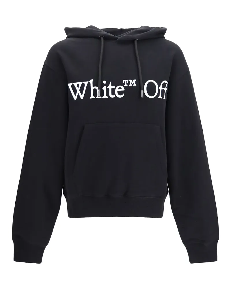 OFF-WHITE Men's Hoodie Bookish Scarf Black Cotton Sweatshirts Sweater Black