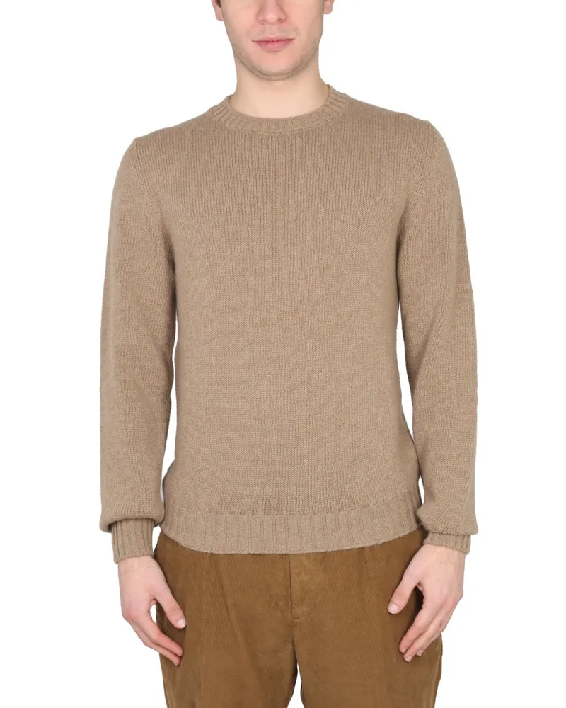 PT TORINO Wool-Angora Blend Sweater — Brown Brown
