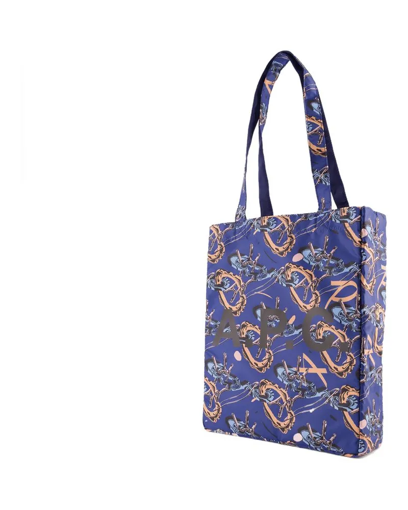 A.P.C. Men's Lou Tote Blue Synthetic Blue