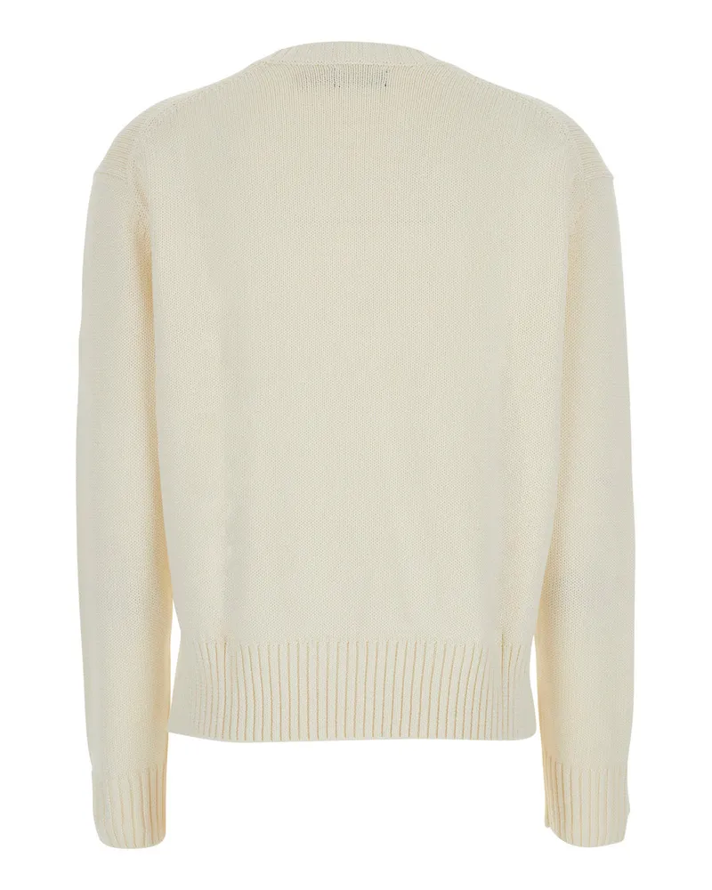 Ralph Lauren Women's Sweater White Cotton Tops Top White