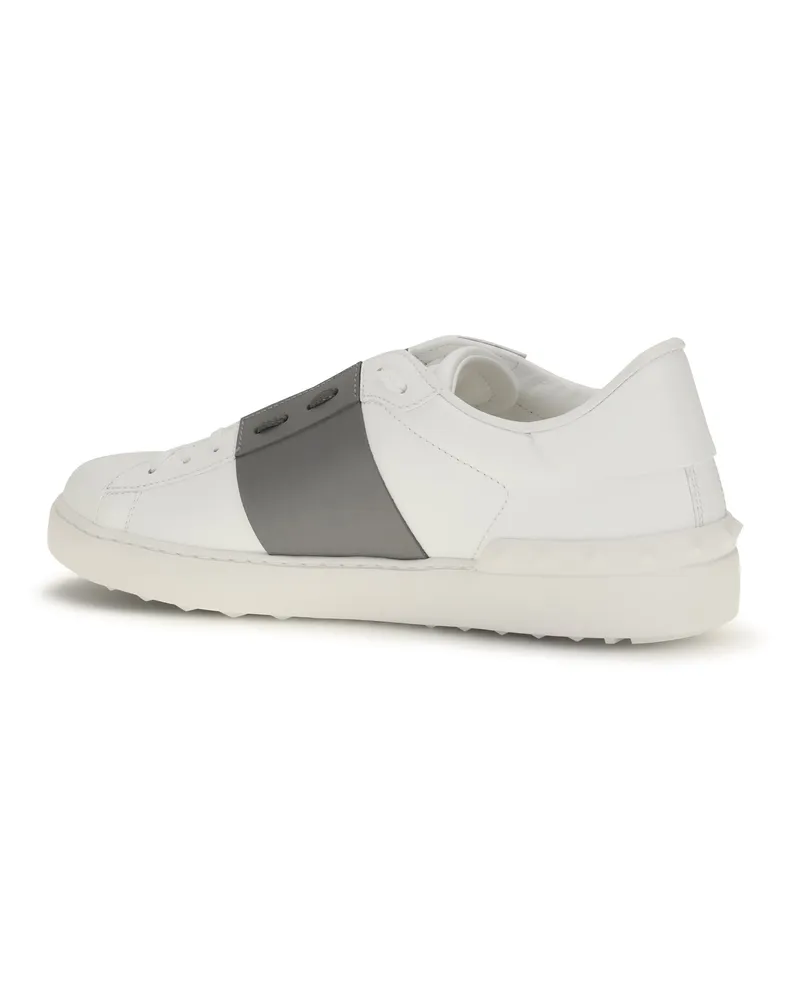 Valentino Garavani Men's Open Sneakers White-Dark Steel Trainers White/dark White